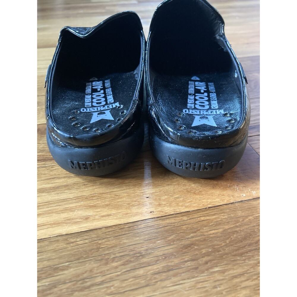 Mephisto Cool-Air Black Patent Leather Croc Loafers Slip On Shoes Women's 8 - Picture 4 of 8